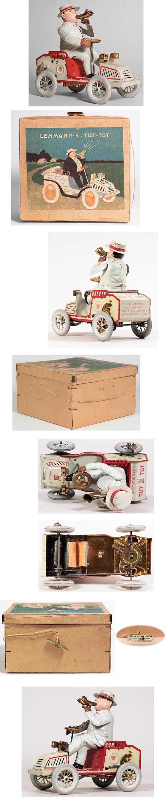 c.1903 Lehmann No.490 Clockwork  Tut Tut  in Original Box